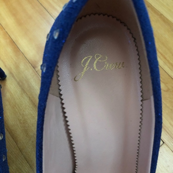 New J crew Elsie made in Italy velvet sparkling heels sz 6.5 - Picture 3 of 8
